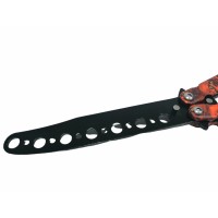 Cutit, Briceag fluture, Butterfly, Happy Orange Skulls, pentru antrenament, 22 cm