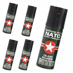 Set 5 sprayuri autoaparare   , Nato Assault, aluminiu, 60 ml, verde, husa inclusa