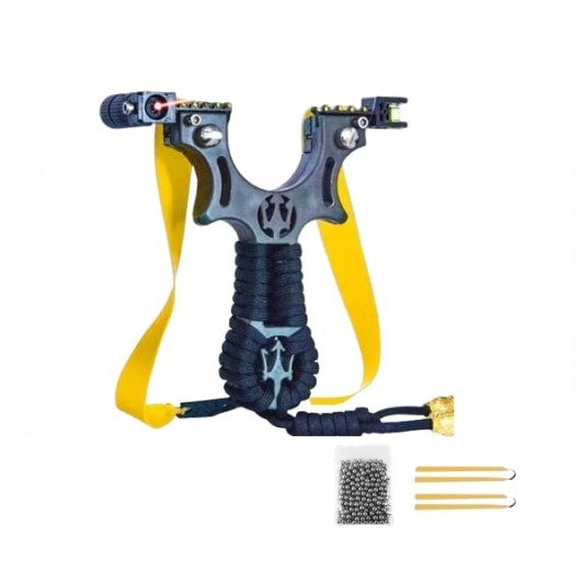 Set praștie de precizie din rasina cu laser si 100 bile metalice 12 mm DEPOX®, 2 elastice de rezervă Set praștie de precizie din rasina cu laser si 100 bile metalice 12 mm DEPOX®, 2 elastice de rezervă