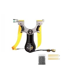 Set praștie de precizie multifuncțională cu laser si 110 bile metalice 8 mm, DEPOX®, metal cu vizor