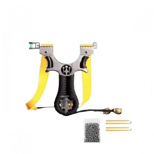 Set praștie de precizie multifuncțională cu laser si 100 bile metalice 11 mm, DEPOX®, metal cu vizor Set praștie de precizie multifuncțională cu laser si 100 bile metalice 11 mm, DEPOX®, metal cu vizor