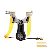 Set praștie de precizie multifuncțională cu laser si 50 bile metalice 14 mm, DEPOX®, metal cu vizor