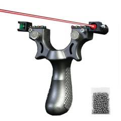 Set prastie cu laser si 100 de bile metalice 11 mm DEPOX®, plastic, 11.5 cm, cu boloboc, argintiu Set prastie cu laser si 100 de bile metalice 11 mm DEPOX®, plastic, 11.5 cm, cu boloboc, argintiu