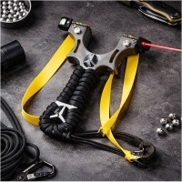 Set praștie de precizie din rasina cu laser si 100 bile metalice 9 mm, DEPOX®, 2 elastice de rezervă Set praștie de precizie din rasina cu laser si 100 bile metalice 9 mm, DEPOX®, 2 elastice de rezervă
