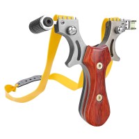 Set prastie metalica cu laser si bile metalice 11 mm DEPOX®, 11.5 cm, cu boloboc, maner lemn, maro