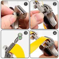 Set prastie metalica cu laser si bile metalice 11 mm DEPOX®, 11.5 cm, cu boloboc, maner lemn, maro