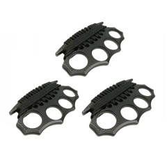 Set trei rozete DEPOX®, snur, negru, 12 cm