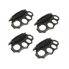 Set patru rozete DEPOX®, snur, negru, 12 cm
