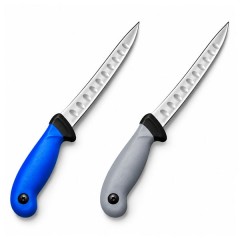 Set doua cuțite pentru filetat DEPOX®, lamă curbată din oțel inoxidabil cu alveole, mâner ergonomic,