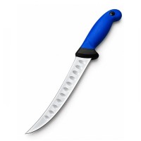 Set doua cuțite pentru filetat DEPOX®, lamă curbată din oțel inoxidabil cu alveole, mâner ergonomic