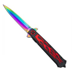 Cutit pliabil de vânătoare DEPOX®, mâner aluminiu, rainbow rosu, 23 cm Cutit pliabil de vânătoare DEPOX®, mâner aluminiu, rainbow rosu, 23 cm