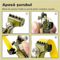 Set praștie multifuncțională si 50 de bile metalice 14 mm, DEPOX®, metal, 2 elastice de rezervă, ver
