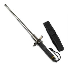Baston telescopic DEPOX®, spărgător de geamuri, mâner antiderapant, husa inclsa, 24-67 cm