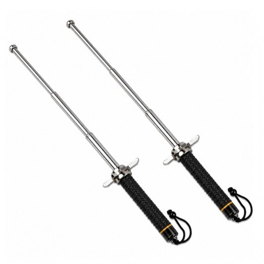 Set doua bastoane telescopice DEPOX®, spărgător de geamuri, mâner antiderapant,husa inclsa, 24-67 cm