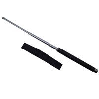 Set doua bastoane telescopice DEPOX®, otel inoxidabi, 3 sectiuni, argintiu,64 cm/24-67 cm, husa incl