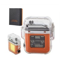 Bricheta cu plasma si lanterna LED DEPOX®, portabila, waterproof, 6x5,5x2cm