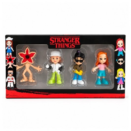 Set patru figurine Stranger Things, DEPOX®, multicolor, 5/7 cm