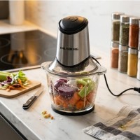 Tocător electric de bucătărie DEPOX®, bol din sticlă 1,5 L, 6 lame din inox, 400–500 W