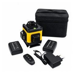 Nivelă Laser Autonivelantă 4D cu 16 Linii DEPOX®, Laser Verde 360°, 2 Acumulatori, 30 m