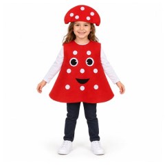 Costum leguma Ciuperca, DEPOX®, rosu, marime universala Costum leguma Ciuperca, DEPOX®, rosu, marime universala