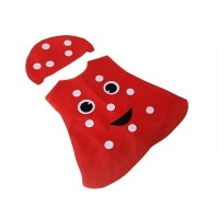 Costum leguma Ciuperca, DEPOX®, rosu, marime universala