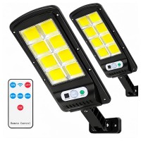 Lampă Solară Stradală LED DEPOX®, Senzor de Mișcare, Telecomandă, IP65, Iluminare Exterior