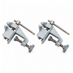 Set doua mini menghine din fonta DEPOX®, prindere de masa, nicovala, 10 cm, gri Set doua mini menghine din fonta DEPOX®, prindere de masa, nicovala, 10 cm, gri
