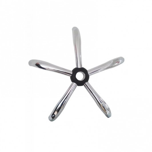 Baza metalica pentru scaun directorial, 58 cm, argintie