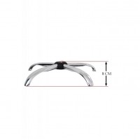 Baza metalica pentru scaun directorial, 58 cm, argintie