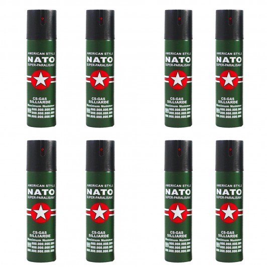 Set 8 sprayuri autoaparare NATO, propulsie jet, 60 ml