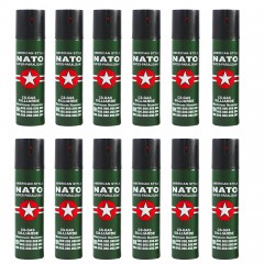 Set 12 sprayuri autoaparare NATO, propulsie jet, 60 ml