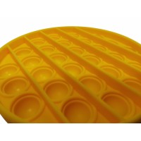 Jucarie antistres, Pop it, silicon, 13 cm, galben