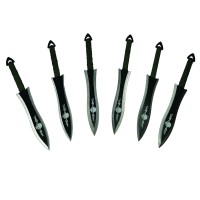 Set sase cutite de aruncat  , Army Fury, otel inoxidabil, 19 cm