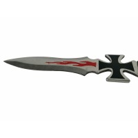 Set trei cutite de aruncat, Cross Fury, otel inoxidabil, 19 cm
