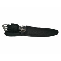 Set trei cutite de aruncat, Cross Fury, otel inoxidabil, 19 cm