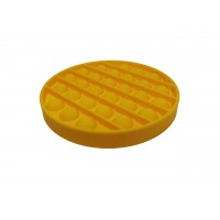 Jucarie antistres, Pop it, silicon, 13 cm, galben, bila marble inclusa