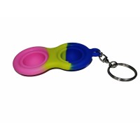 Set jucarii antistres, Pop it, breloc, silicon, 8 cm, tricolor