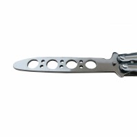 Briceag fluture, otel inoxidabil, Bullet Spots, 22 cm, argintiu