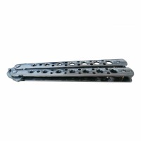 Briceag fluture, otel inoxidabil, Bullet Spots, 22 cm, argintiu