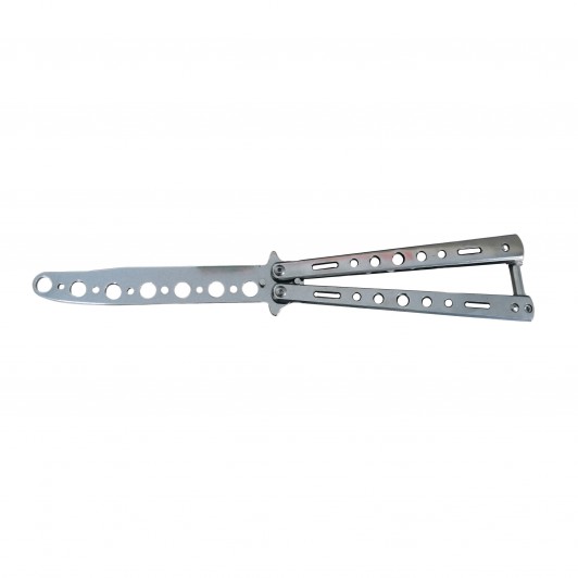 Briceag fluture de antrenament, otel inoxidabil, Silver Blade, 22.5 cm, argintiu Briceag fluture de antrenament, otel inoxidabil, Silver Blade, 22.5 cm, argintiu