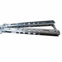 Briceag fluture de antrenament, otel inoxidabil, Silver Blade, 22.5 cm, argintiu