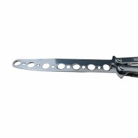 Briceag fluture de antrenament, otel inoxidabil, Silver Blade, 22.5 cm, argintiu