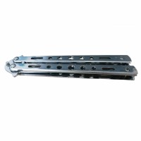 Briceag fluture de antrenament, otel inoxidabil, Silver Blade, 22.5 cm, argintiu