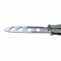 Briceag fluture de antrenament, otel inoxidabil, Basic Blade, 22 cm, argintiu