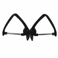 Set doua brate, manere, scaun directorial, design clasic, metal, negre