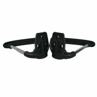 Set doua brate, manere, scaun directorial, design clasic, metal, negre