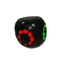 Jucarie antistres, bila Rubik, plastic, negru