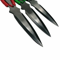 Set trei cutite de aruncat, Three Brothers, multicolor, otel inoxidabil, 18.5 cm