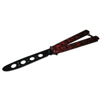 Cutit, Briceag fluture, Butterfly, Scared Skulls, pentru antrenament, 22 cm, rosu Cutit, Briceag fluture, Butterfly, Scared Skulls, pentru antrenament, 22 cm, rosu