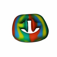 Jucarie antistres senzoriala, cauciuc, 6 cm, multicolor